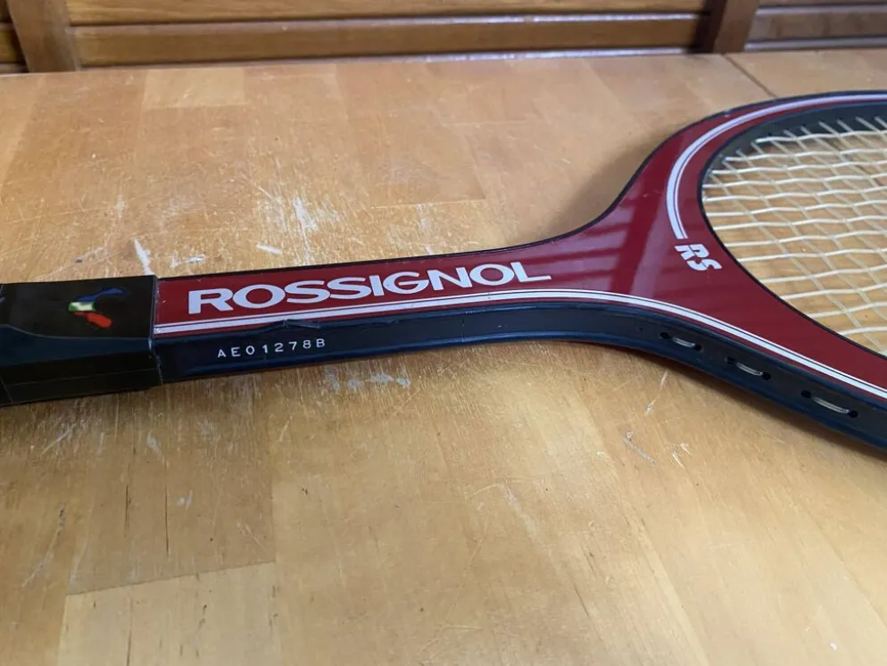 Raquette Tennis Ancienne ROSSIGNOL RS Made In France Sport Vintage #E2