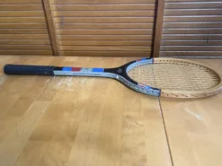 Raquette Tennis Ancienne SPORT 200 Ace Big’s Bois + Housse Rouge Vinta