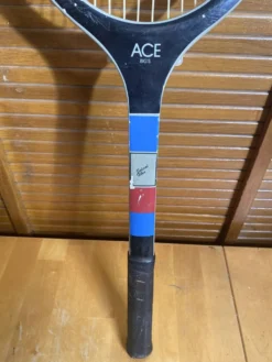 Raquette Tennis Ancienne SPORT 200 Ace Big’s Bois + Housse Rouge Vinta