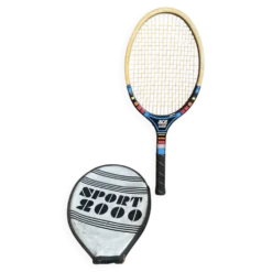 Raquette tennis ancienne sport 2000 ace mini bois + housse sport vinta
