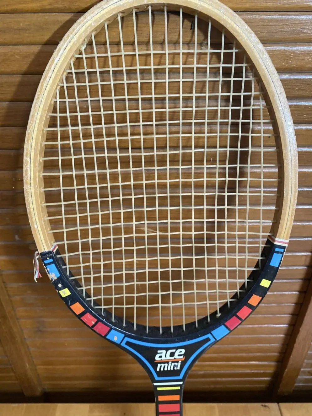 Raquette tennis ancienne sport 2000 ace mini bois + housse sport vinta