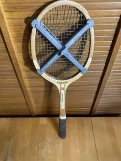 Raquette Tennis Ancienne SYDNEY Georges DENIAU Bois + DYNA Metaly Vint