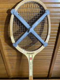 Raquette Tennis Ancienne SYDNEY Georges DENIAU Bois + DYNA Metaly Vint
