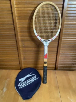 Raquette tennis ancienne wilson chris évent américain star bois vintag