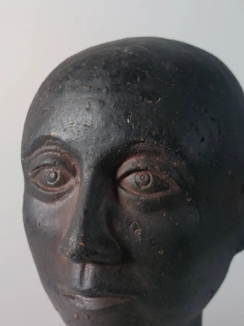 Rare buste en céramique de portrait Wunderkammer