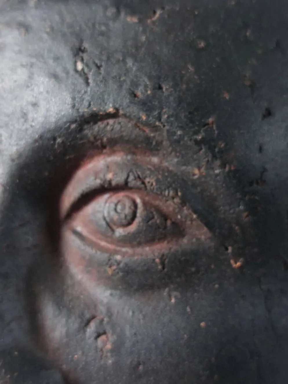 Rare buste en céramique de portrait Wunderkammer