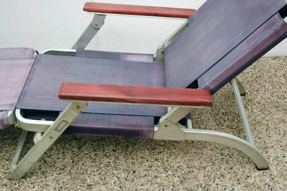 Rare deck chair from Transatlantico Michelangelo 1965
