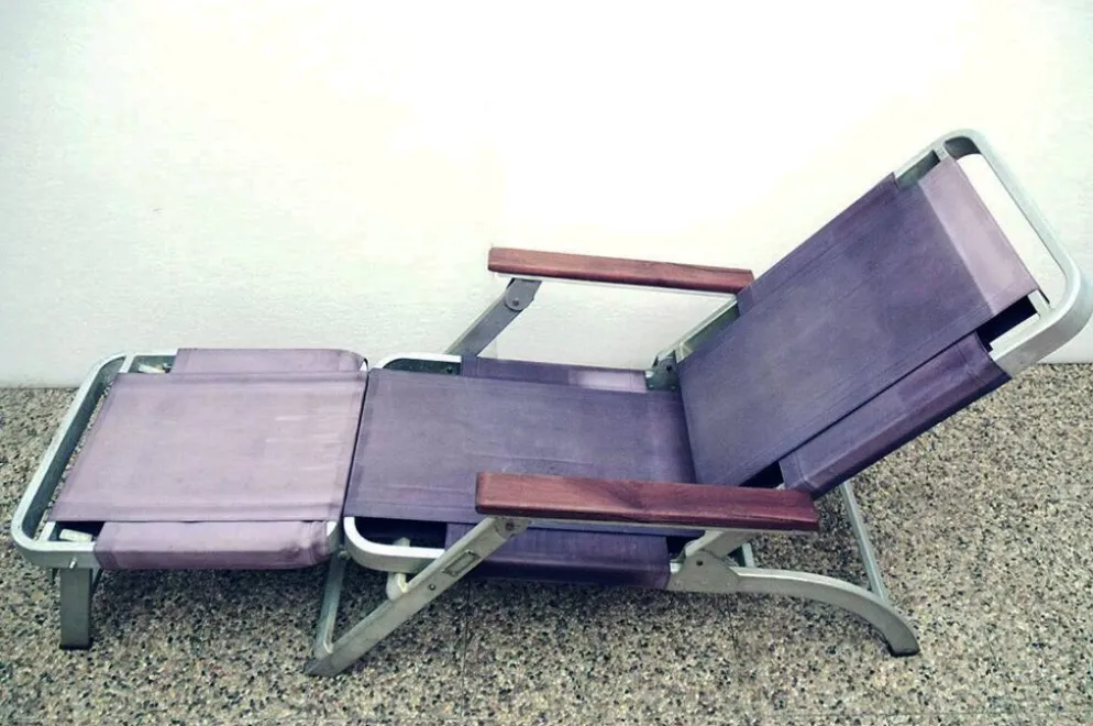 Rare deck chair from Transatlantico Michelangelo 1965