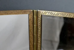 Rare miroir triptyque en bronze – 1900