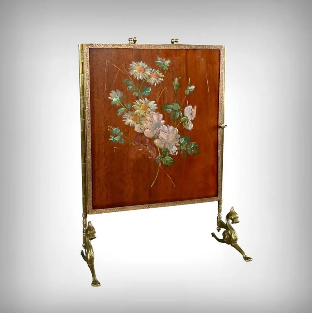 Rare miroir triptyque en bronze – 1900