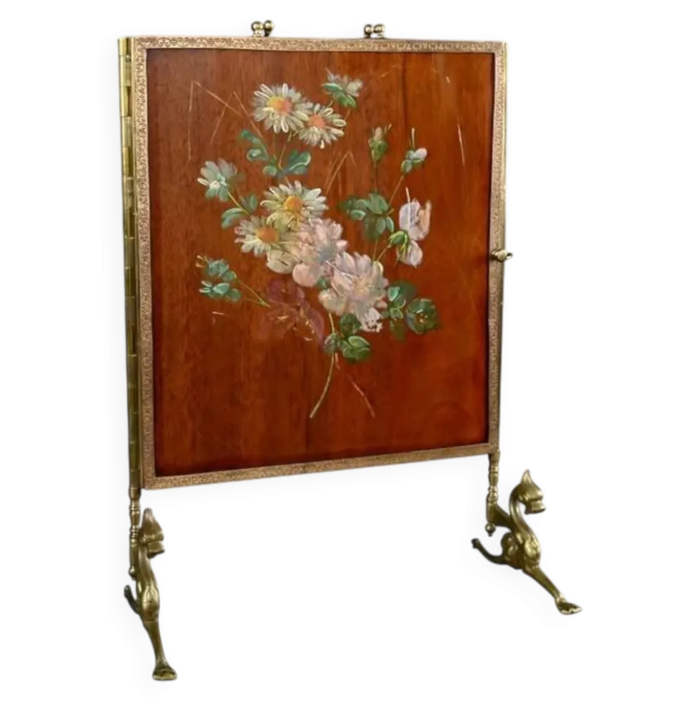 Rare miroir triptyque en bronze – 1900