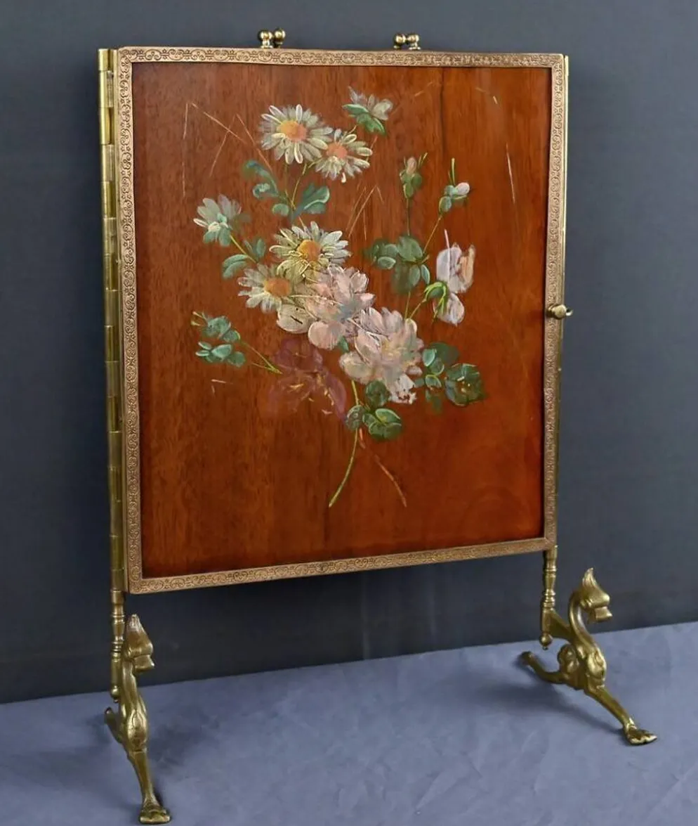 Rare miroir triptyque en bronze – 1900