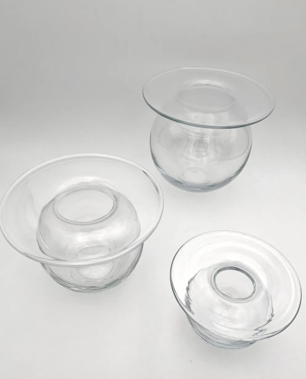 Rare Trio Vases "Saturnus" Nanny Still Riihimäen Lasi 1960