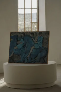 Relief mural moderne européen du milieu du 20e siècle avec motif figuratif