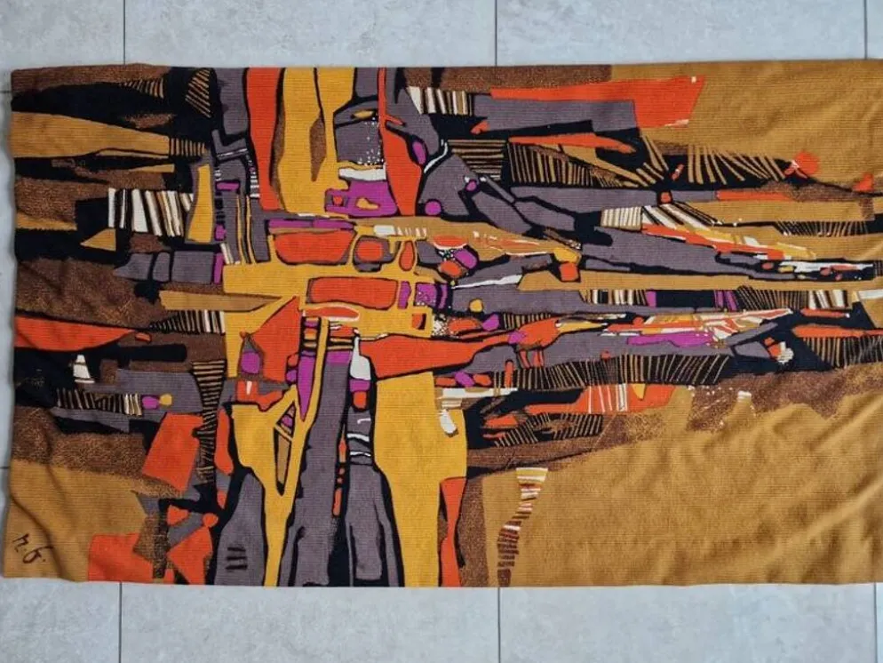 René Fumeron - Tapisserie en laine "Etna" - éditions Robert Four à Aubusson