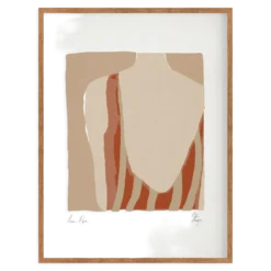 Reproduction d'art giclée encadrée d'une figure féminine, 50 x 70 cm