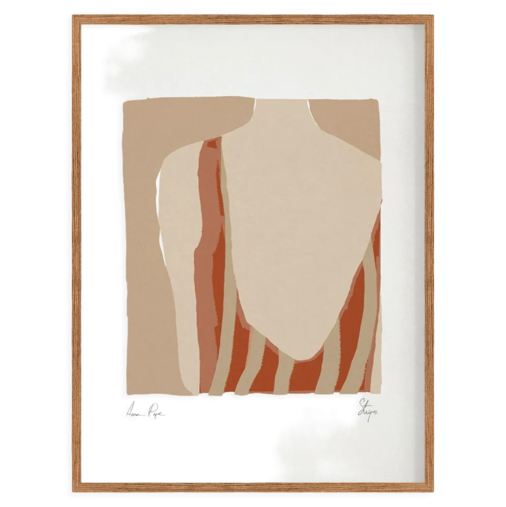Reproduction d'art giclée encadrée d'une figure féminine, 50 x 70 cm