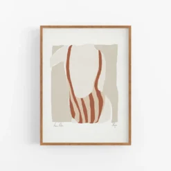 Reproduction d'art giclée encadrée d'une figure féminine, 50 x 70 cm