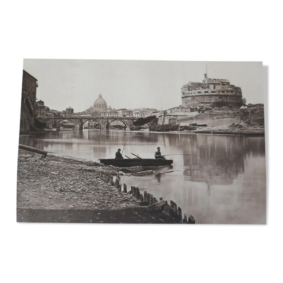 Reproduction Photo « Vue du château saint Ange et de Saint Pierre » de Alinari
