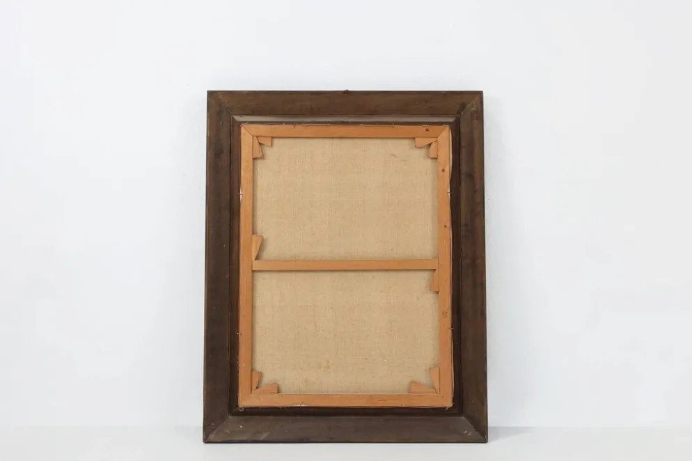 Robert Deman, Homme Solitaire, années 1940, huile sur toile, encadré