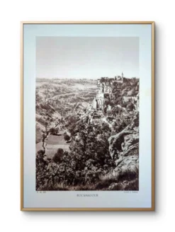 Rocamadour, Lot, planche photo imprimée en 1942. Par Pierre Dubure.