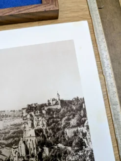 Rocamadour, Lot, planche photo imprimée en 1942. Par Pierre Dubure.