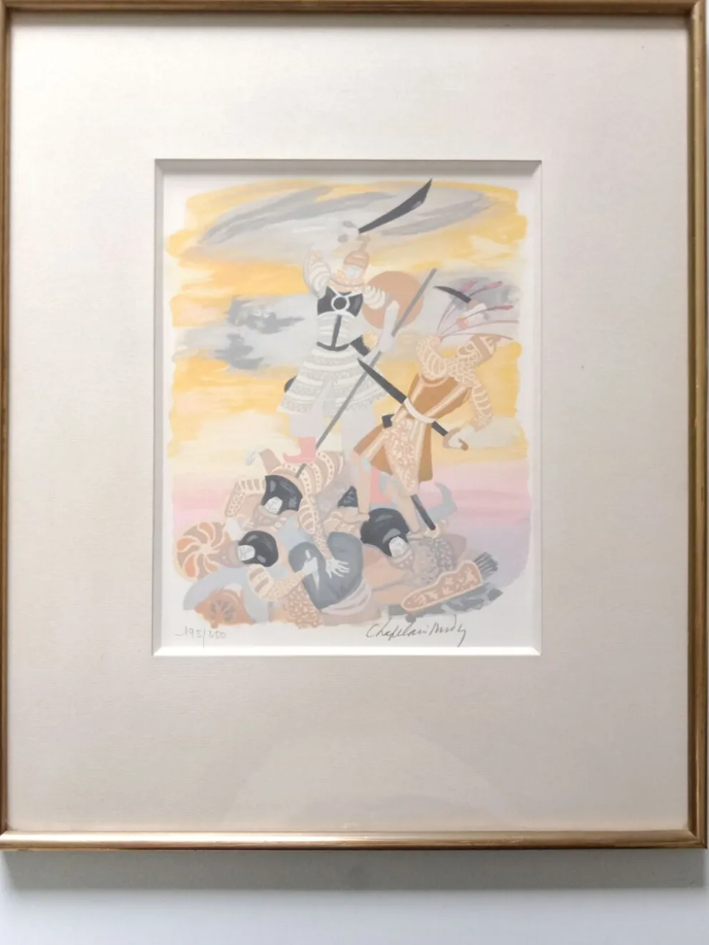 Roger Chapelain-midy 1904 1992 Scène de Combat Lithographie 195/250