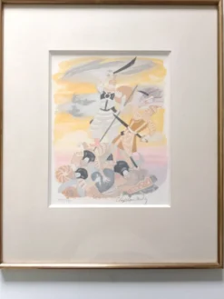 Roger Chapelain-midy 1904 1992 Scène de Combat Lithographie 195/250
