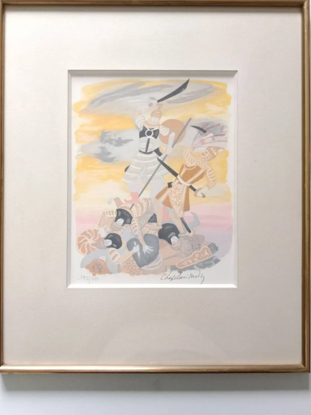 Roger Chapelain-midy 1904 1992 Scène de Combat Lithographie 195/250
