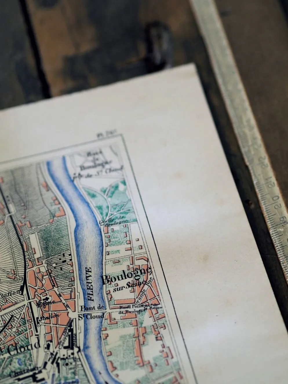 Saint-Cloud et ses environs, carte ancienne imprimée en 1883.