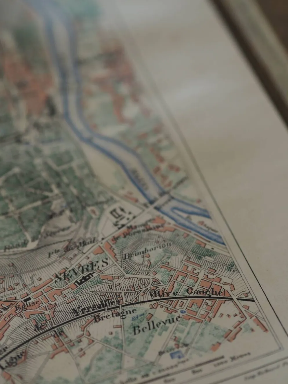 Saint-Cloud et ses environs, carte ancienne imprimée en 1883.