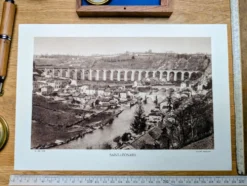 Saint-Léonard-de-Noblat, Haute-Vienne, planche photo imprimée en 1942.