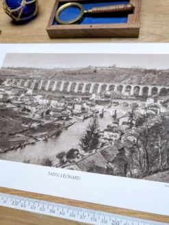 Saint-Léonard-de-Noblat, Haute-Vienne, planche photo imprimée en 1942.