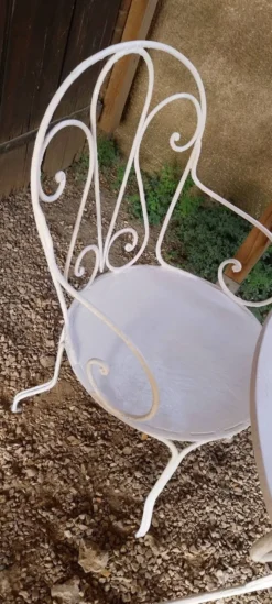 Salon de jardin ancien en fer forgé