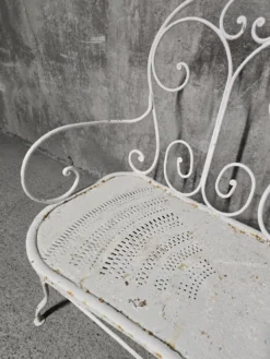 Salon de jardin ancien en fer forgé, début du XXe siècle
