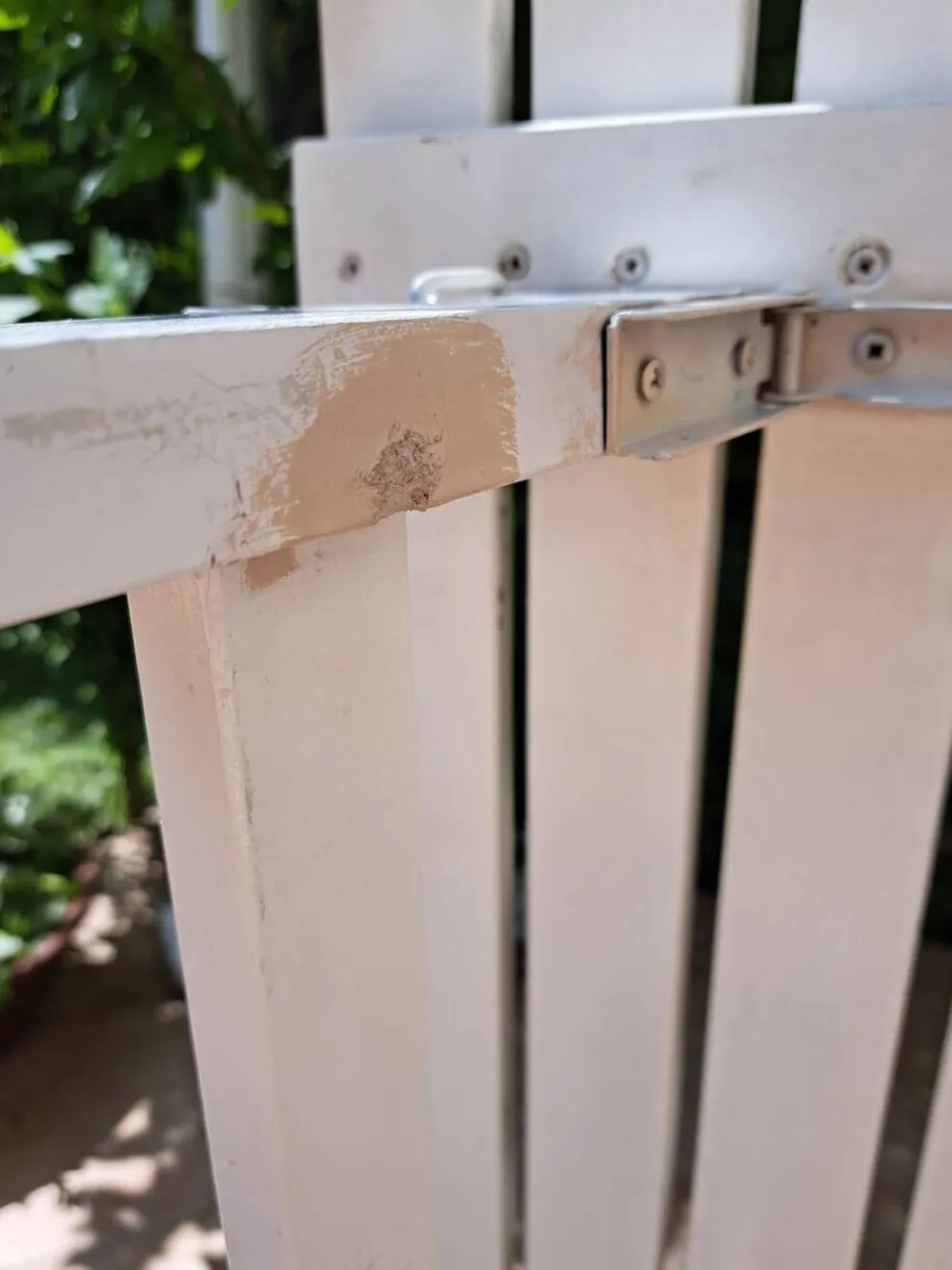 Salon de jardin bois blanc vintage