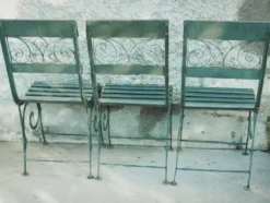 Salon de jardin 6 chaises dit de Vichy ? Art nouveau 1880 ?