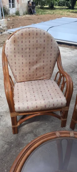 Salon de jardin en rotin