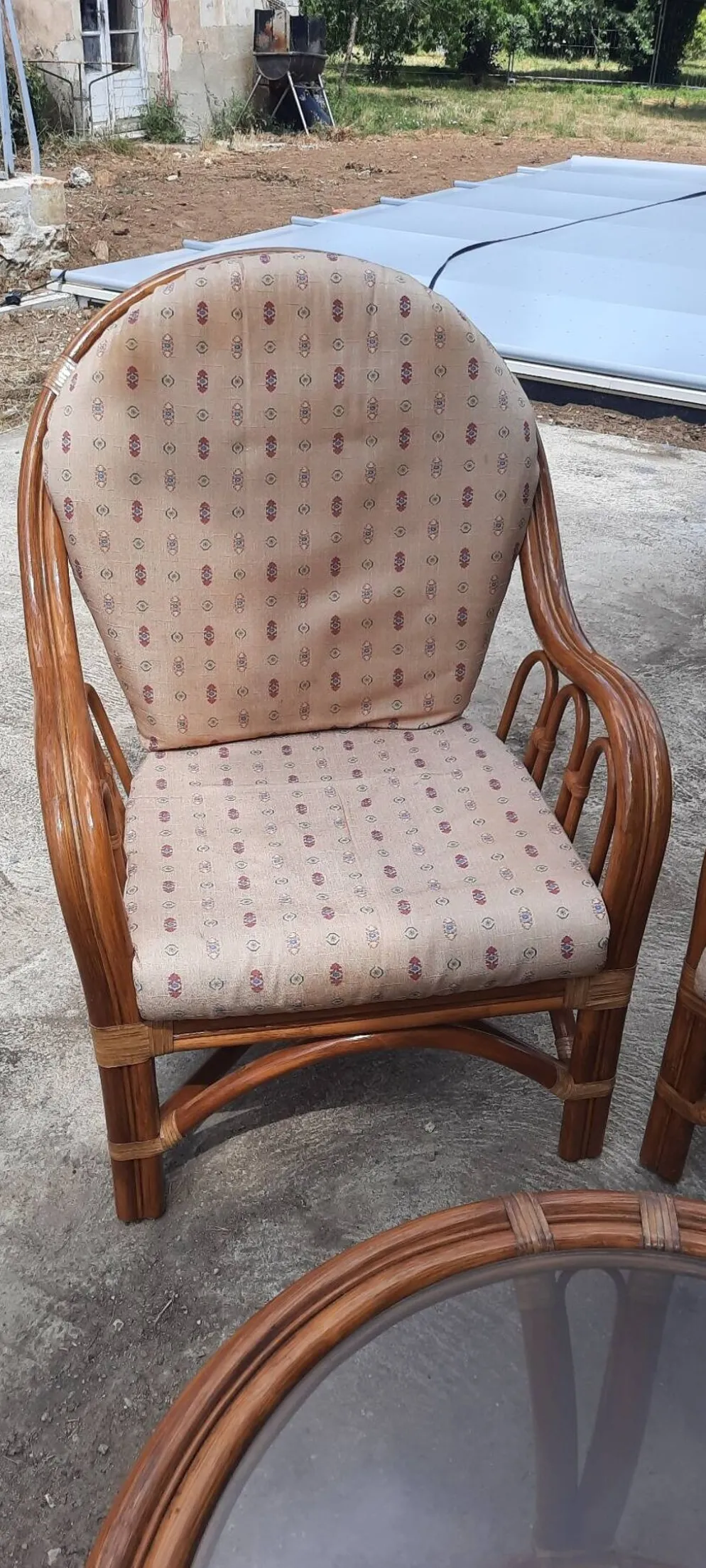 Salon de jardin en rotin
