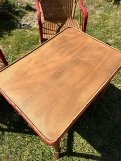 Salon de jardin en rotin vintage