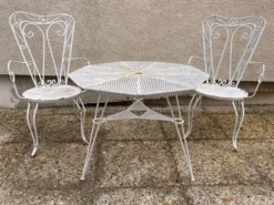 salon de jardin métal tête a tête vintage
