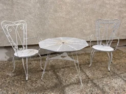 salon de jardin métal tête a tête vintage