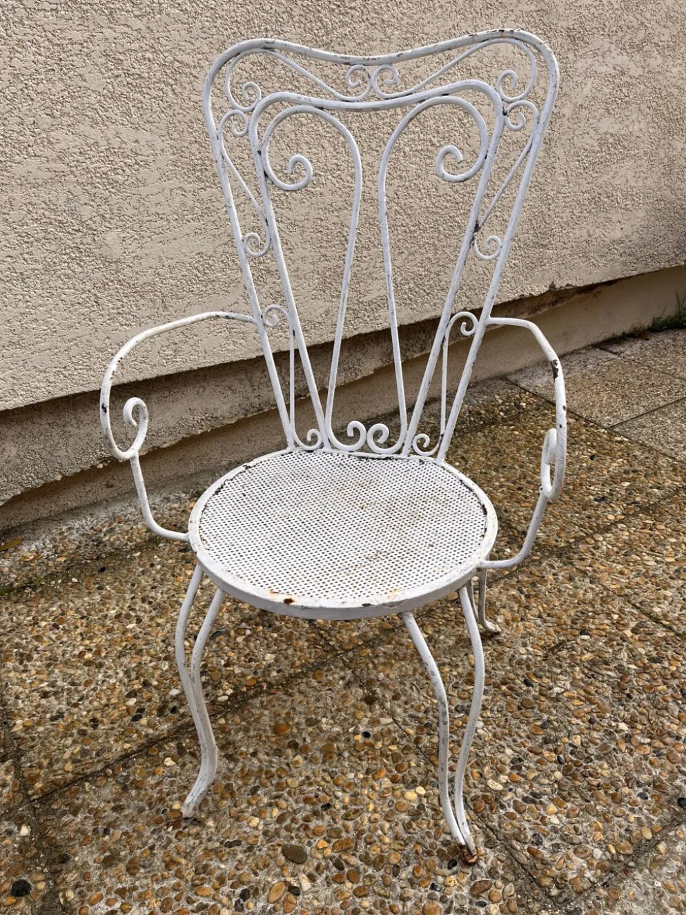 salon de jardin métal tête a tête vintage
