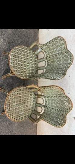 Salon de jardin osier 1920