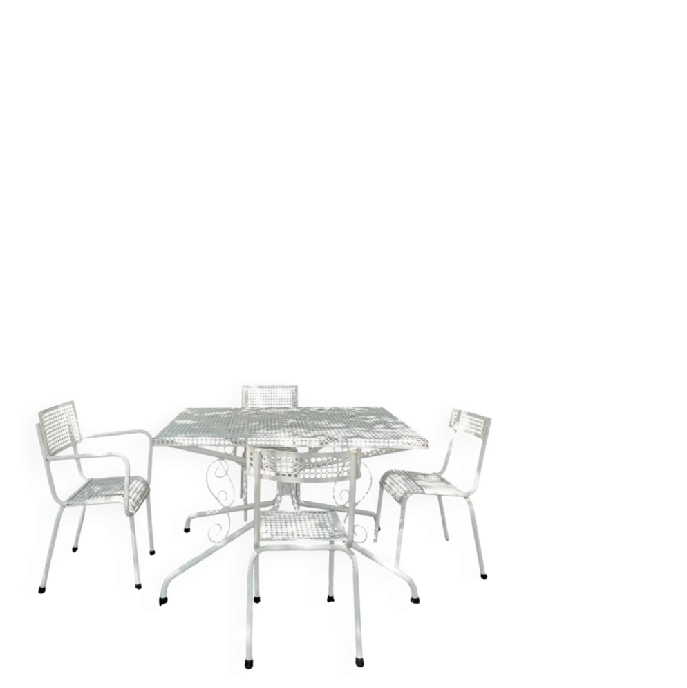 Salon de jardin rené malaval 2 chaises 2 fauteuils