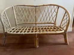 Salon en rotin/bambou vintage années 60/70