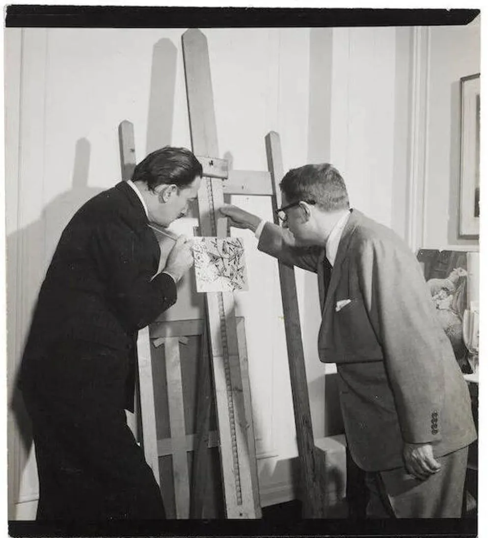 Salvador Dali : Flèches cardinales, céramique originale signée