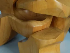 Sculpture abstraite en bois entrelacé par Joop van Bergen, Pays-Bas, années 1980.