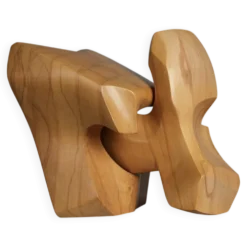 Sculpture abstraite en bois entrelacé par Joop van Bergen, Pays-Bas, années 1980.