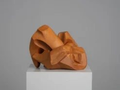Sculpture abstraite organique en bois par Joop van Bergen, Pays-Bas, années 1980.